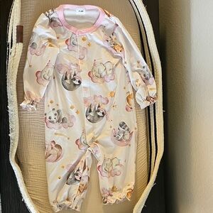 Adorable Pink and White Baby One Piece